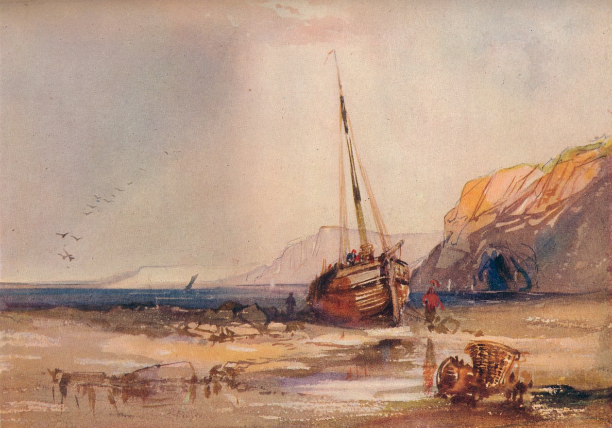 مشهد الشاطئ ، c1840 بواسطة وليام روكسبي بيفرلي