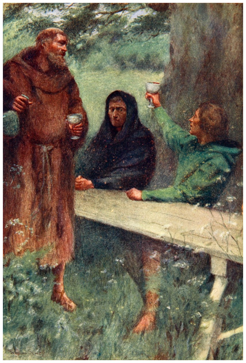 "روبن هود والراهب الأسود" ، 1910. بواسطة وليام سيويل