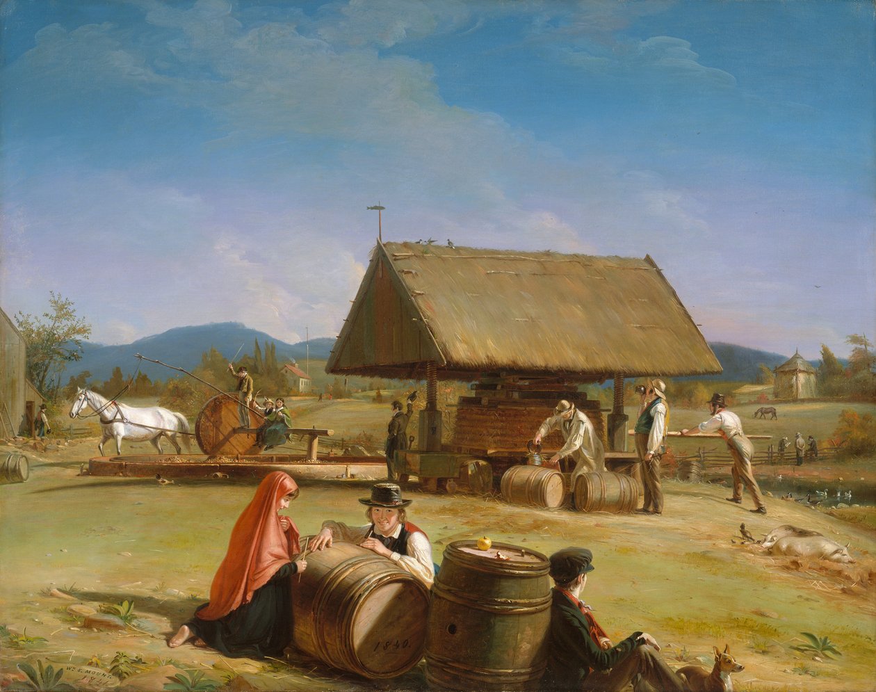 صنع عصير التفاح ، 1840-1841. بواسطة وليام سيدني جبل