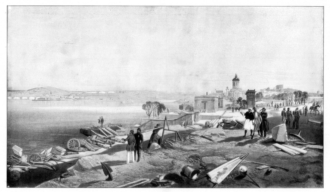 سيباستوبول من مؤخرة حصن نيكولاس ، 1900. بواسطة وليام كريميا سيمبسون