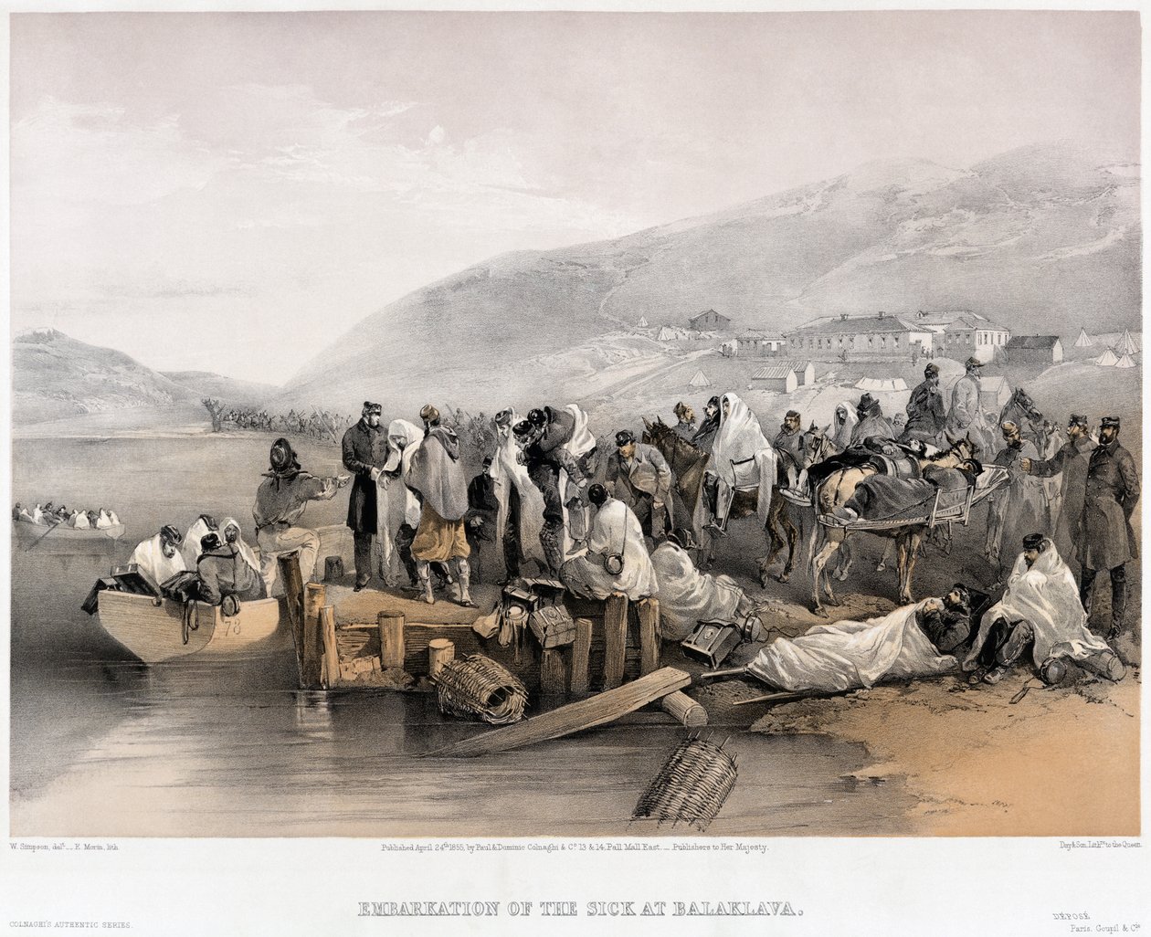 صعود المرضى في بالاكلافا ، 1855 بواسطة وليام كريميا سيمبسون