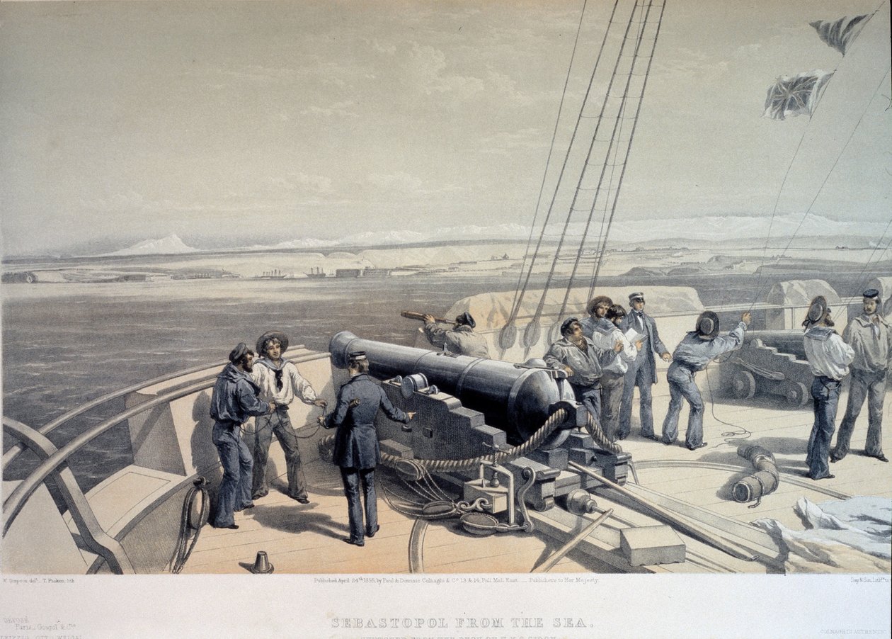 منظر سيفاستوبول من البحر ، 1855 بواسطة وليام كريميا سيمبسون