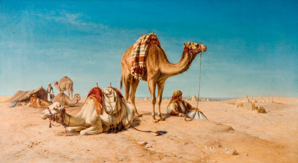 توقف في الصحراء ، 1867 بواسطة وليام سنر. لوكر