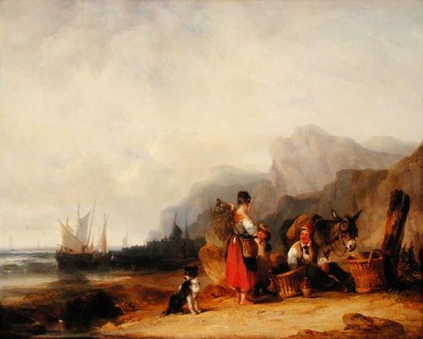 روبيان فيشرز ، حوالي 1835 (زيت على قماش) بواسطة وليام سنر. شاير