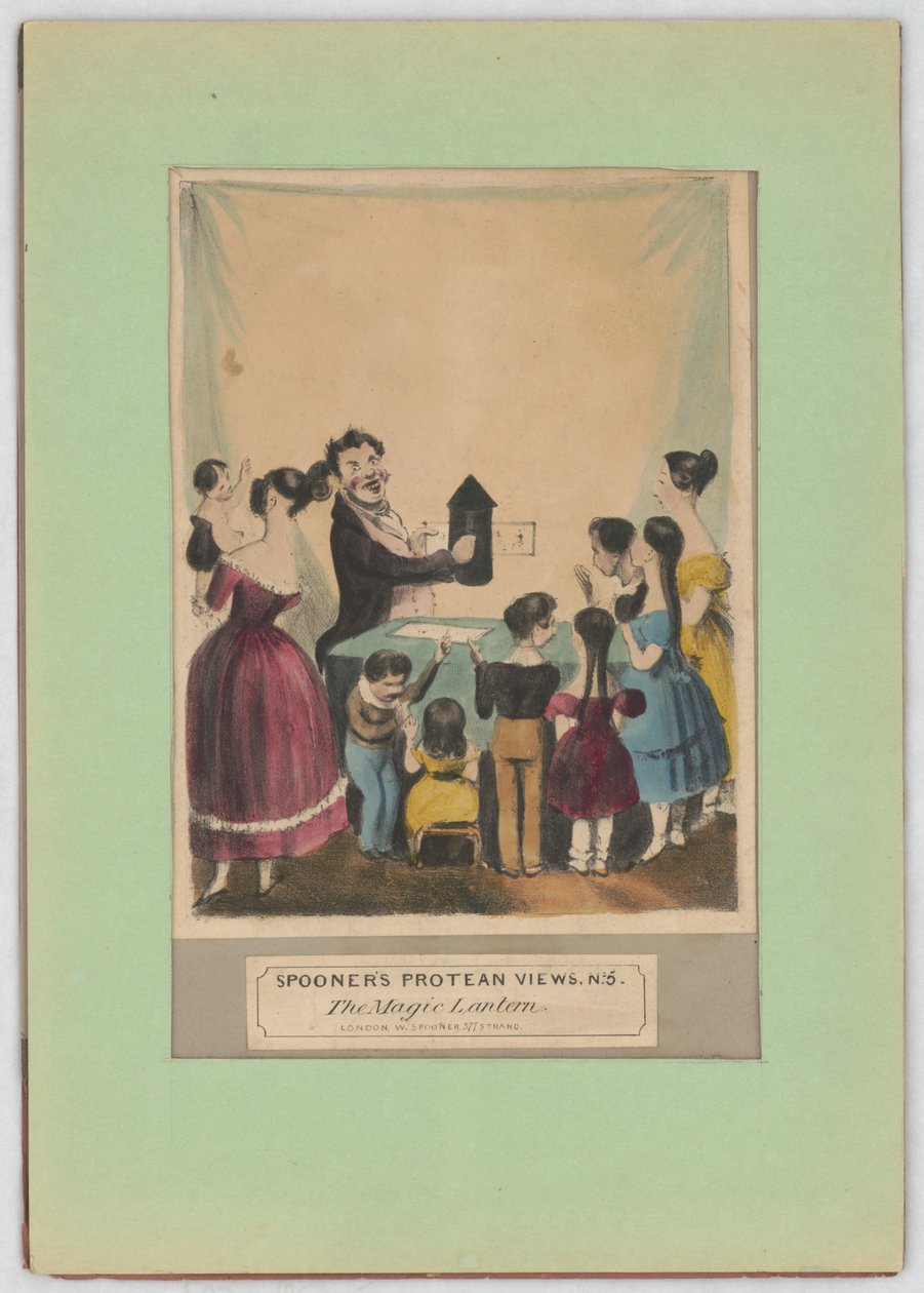 مناظر سبونر البروتونية ، لا. 5. الفانوس السحري حوالي عام 1838 (حجر ملون يدويًا) بواسطة وليام سبونر