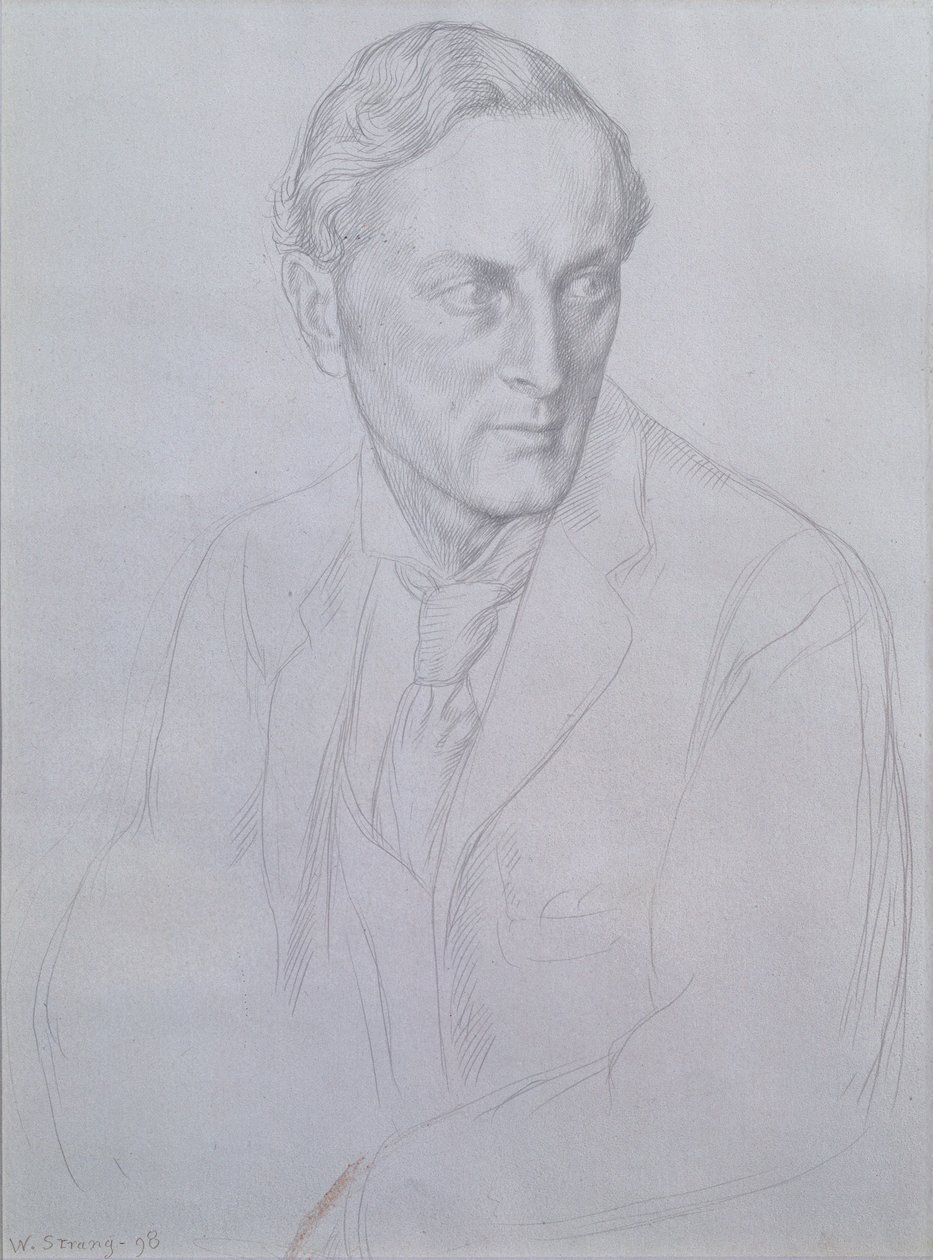 صورة السير هنري جون نيوبولت (1862-1938) شاعر 1898 (silverpoint on paper) بواسطة وليام ستراند