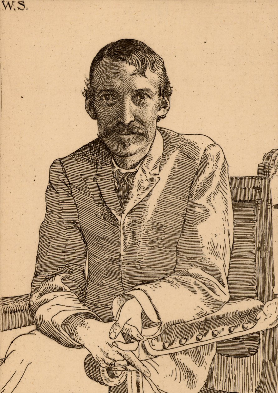 "روبرت لويس بلفور ستيفنسون (1850-1894) كاتب اسكتلندي بواسطة وليام ستراند