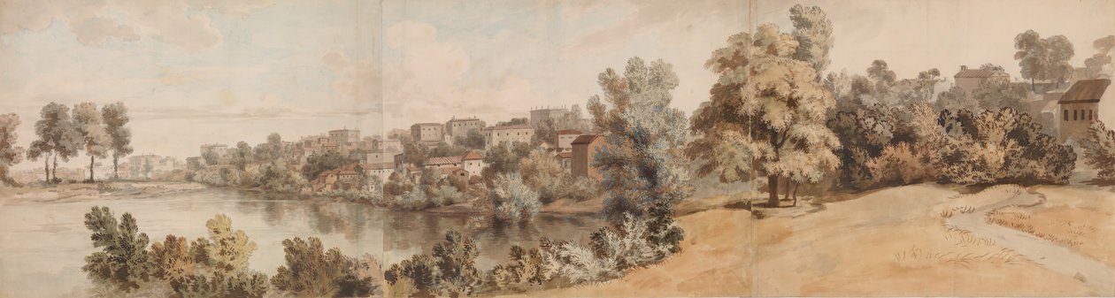 مناظر النهر الإيطالية ، 1750-60. بواسطة ويليام تافيرنر