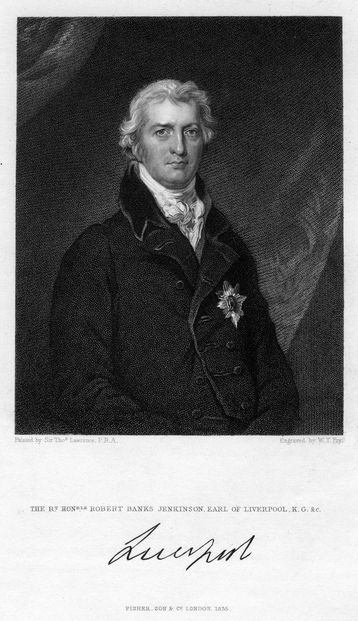 روبرت جينكينسون ، إيرل ليفربول الثاني ، سياسي بريطاني ورئيس الوزراء ، 1835. بواسطة وليام توماس فراي