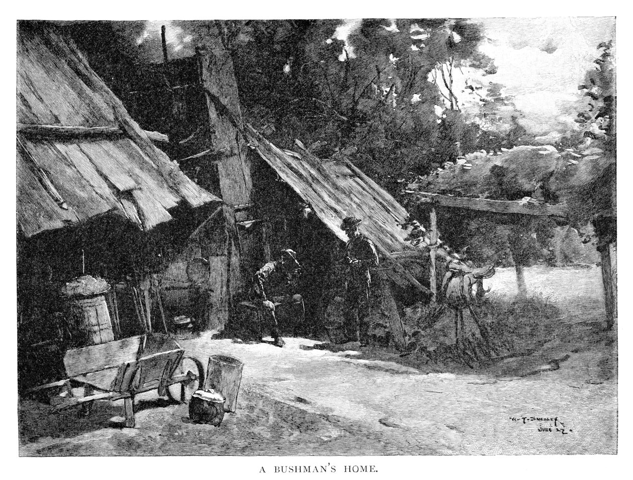 منزل بوشمانز ، أستراليا ، 1886. بواسطة وليام توماس سميدلي
