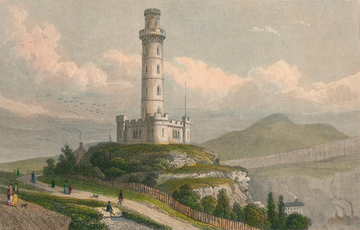 نصب نيلسونز ، كالتون هيل ، إدنبرة ، c1830. بواسطة وليام تومبلسون