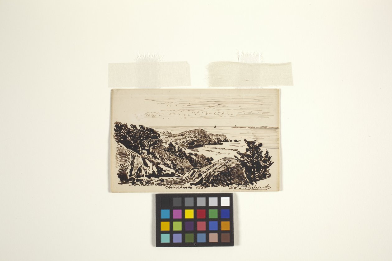 Seascape (قلم وحبر على ورق منسوج كريمي) بواسطة وليام تروست ريتشاردز