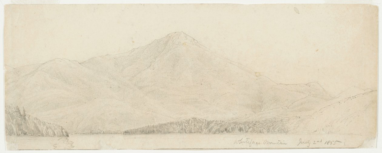 جبل وايتفيس ، 1855 (الجرافيت على ورق نسج برتقالي) بواسطة وليام تروست ريتشاردز