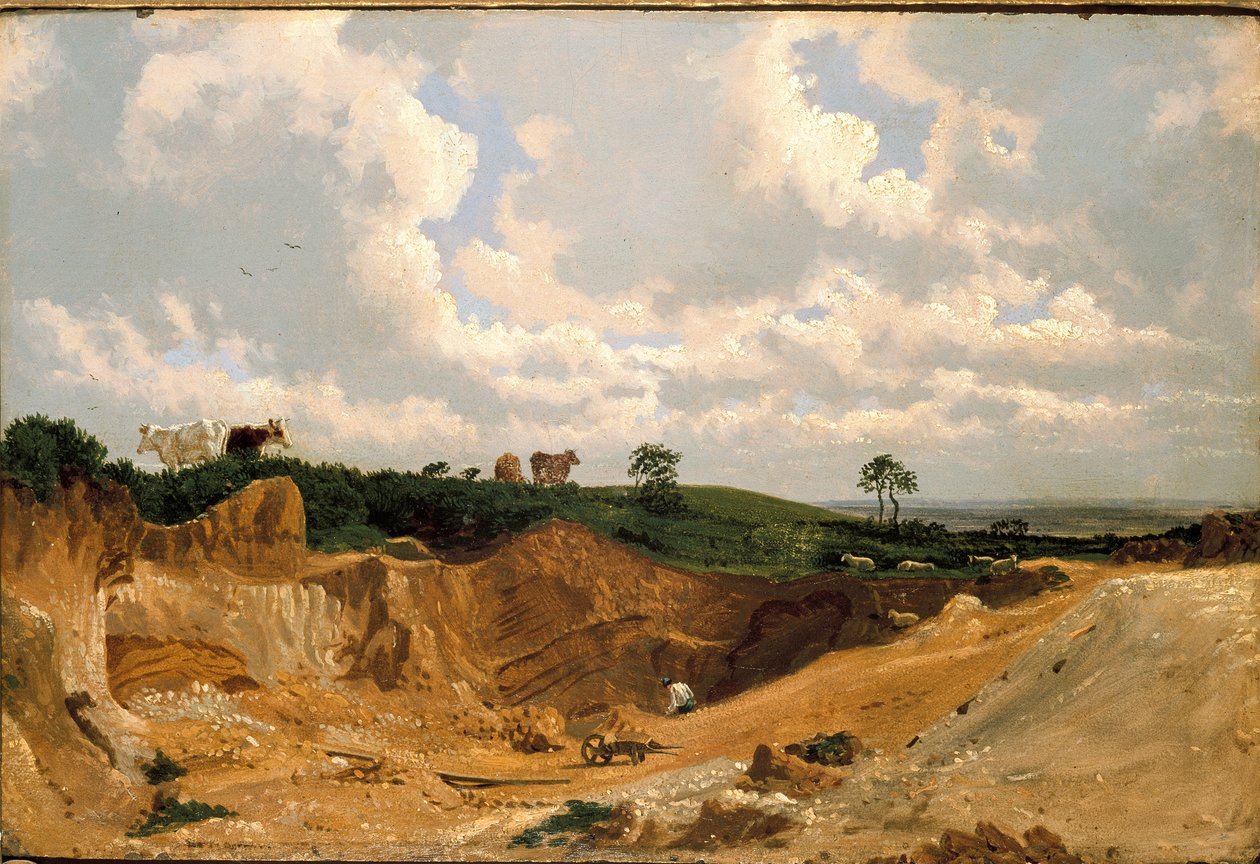 حفرة الحصى في شوتوفر هيل ، بالقرب من أكسفورد ، c1818 بواسطة جوزيف مالورد وليام تورنر