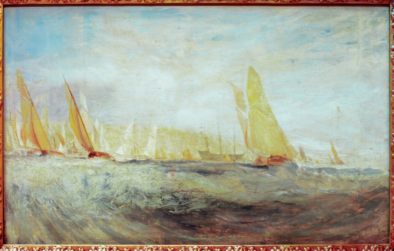 رسم تخطيطي لقلعة East Cowes: The Regatta ينبض إلى Windw بواسطة جوزيف مالورد وليام تورنر