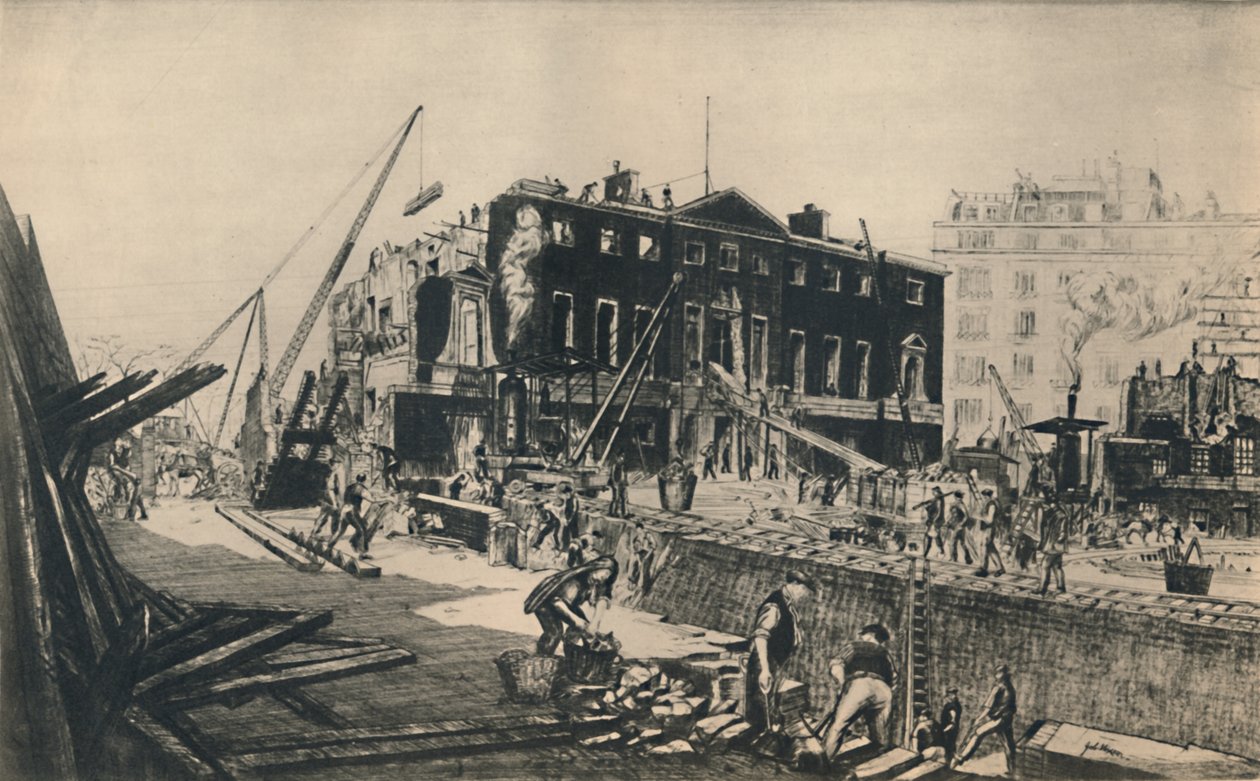 هدم منزل ديفونشاير ، 1927. بواسطة وليام والكوت