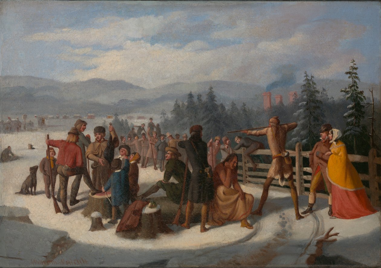 مشاهد من الرواد بواسطة كوبر ، Deerslayer في مباراة الرماية ، كاليفورنيا. 1850. بواسطة سيفيريني سيفيريني