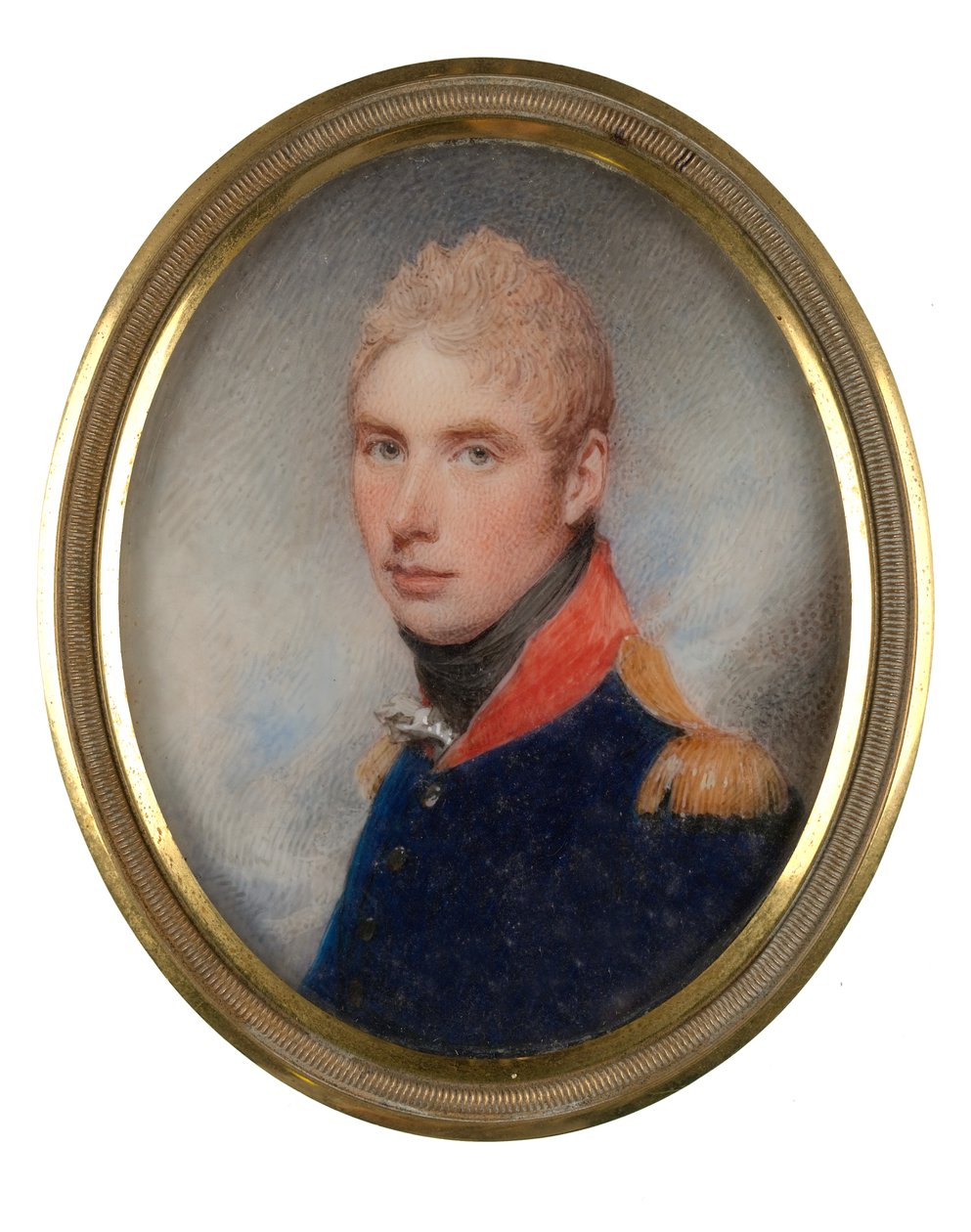 النقيب (المقدم لاحقًا) ويليام تيرويت دريك (1785-1848) ، الحرس الملكي للخيول ، مايو 1809 (مصغرة على العاج) بواسطة وليام وود