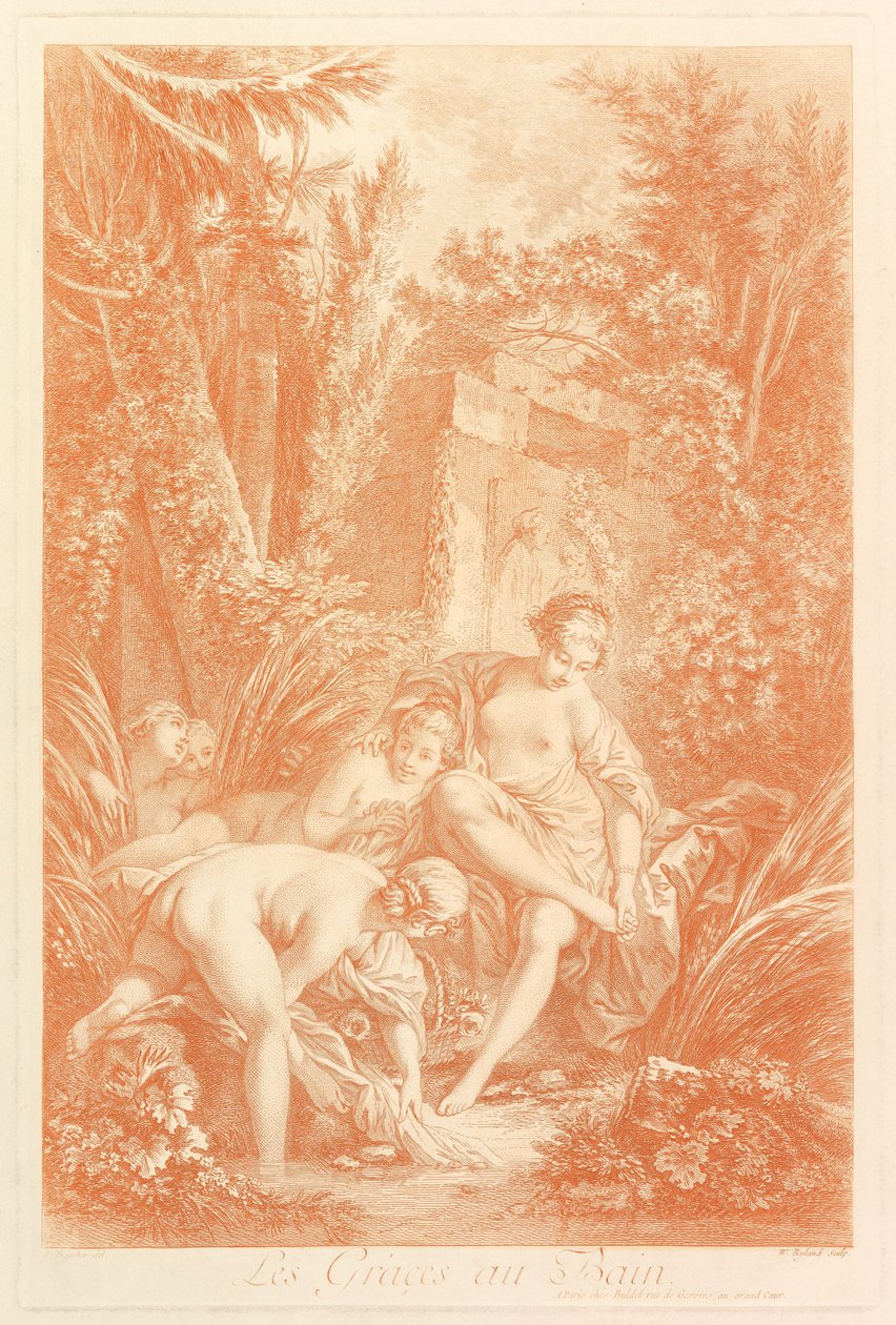 The Grâces au Bain The Graces at the Bath ، 1756. بواسطة وليام وين ريلاند