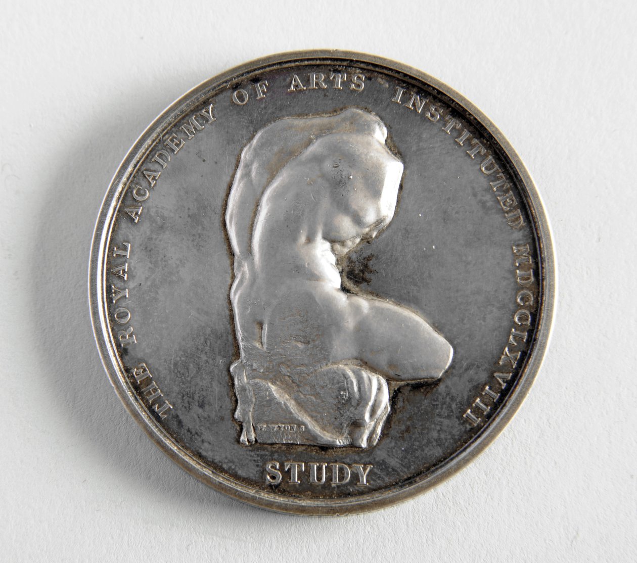 أ. ميدالية منحت لجورج فرامبتون 10.12.1884 لأفضل نموذج لشخصية (معدن) بواسطة وليام ويون