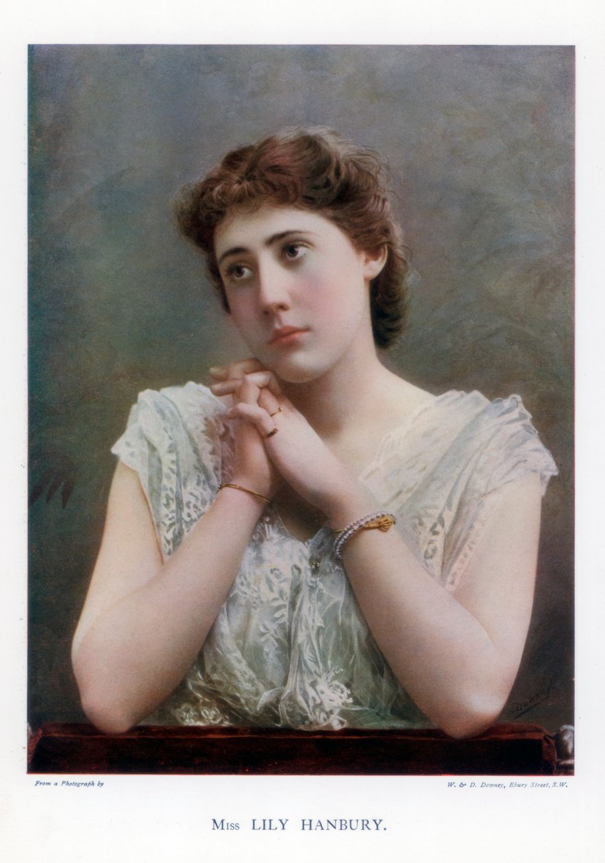 ليلي هانبيري ، ممثلة المرحلة الإنجليزية ، 1901. بواسطة وليام ودانيال داوني