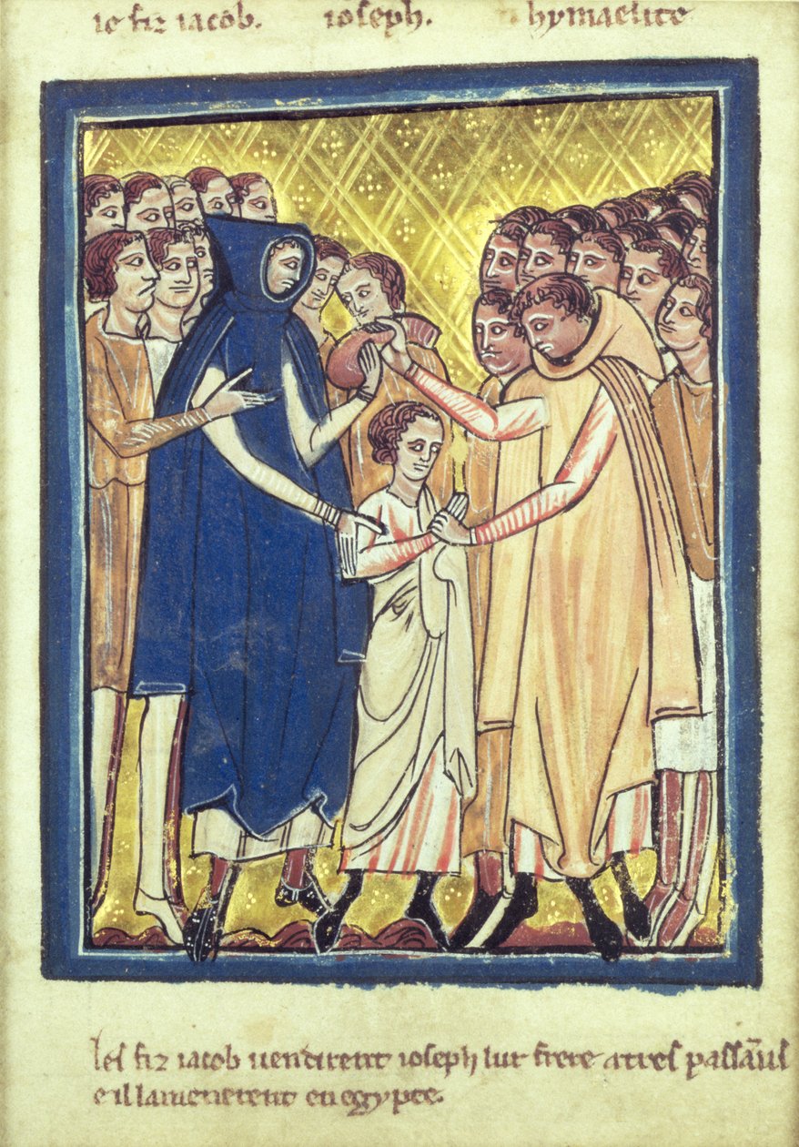 باع يوسف من إخوته ، من كتاب صور الكتاب المقدس ، 1250 بواسطة وليام دي برايلز