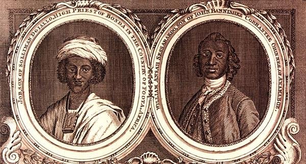 أيوب ، ابن سليمان ديجالو ، الكاهن الأكبر لبوندا في بلد فوت ، أفريقيا ، وويليام أنسا سيساركو ، ابن جون بانيشي كورانتي أويني ، من أنامابو بواسطة وليام باث (بعد) هور