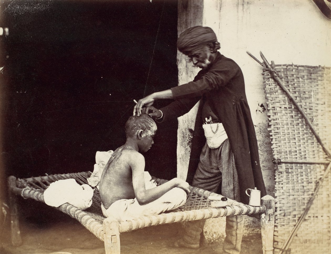 حلاق هندي ، 1860. بواسطة ويلوبي والاس هوبر