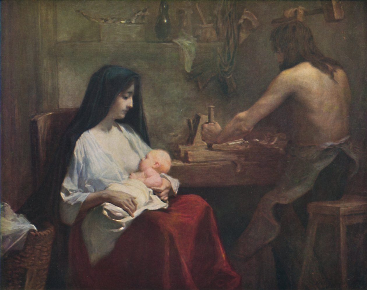 العائلة المقدسة ، c1888 ، 1914. بواسطة ويلي مارتينز