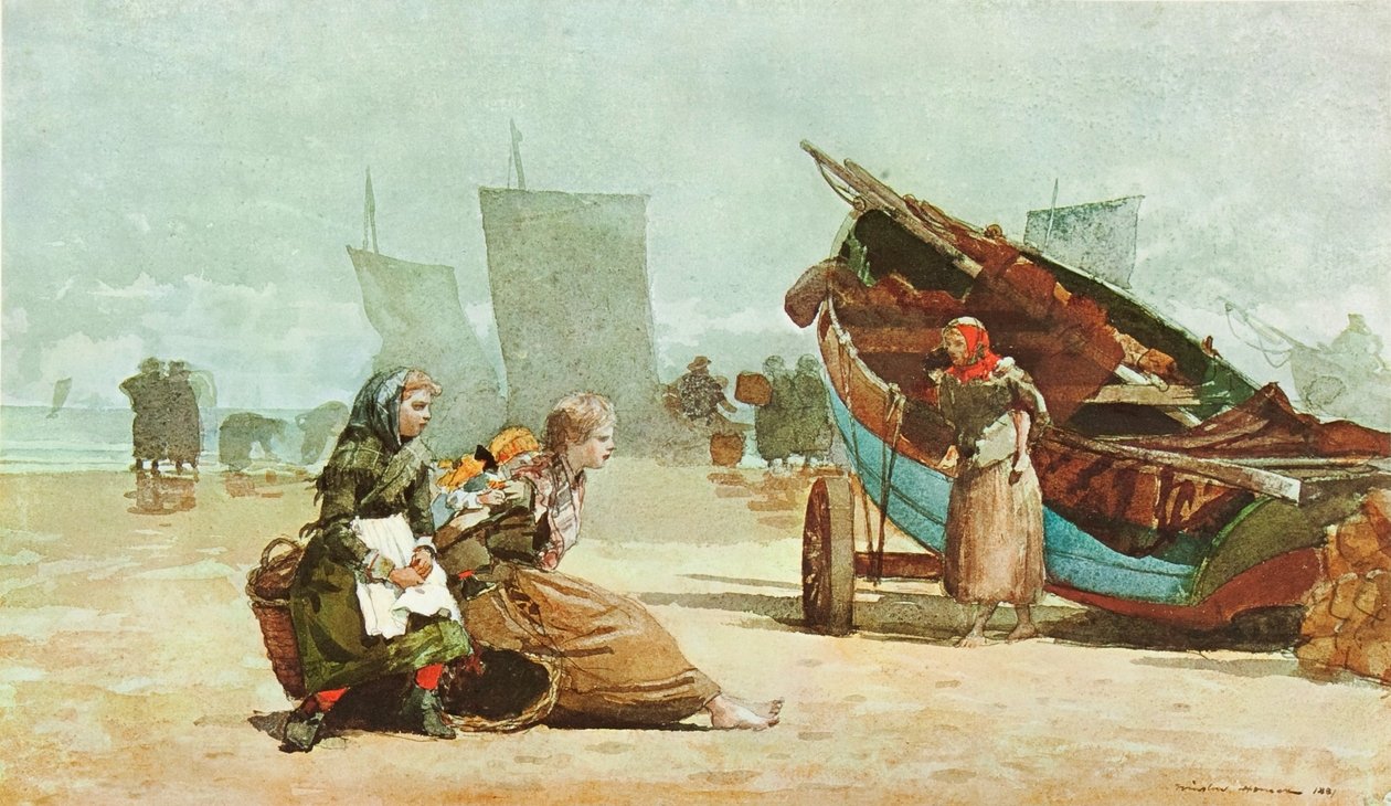 مشهد الشاطئ ، cullercoats بواسطة وينسلو هومر