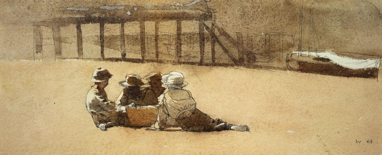أربعة أولاد على شاطئ بواسطة وينسلو هومر