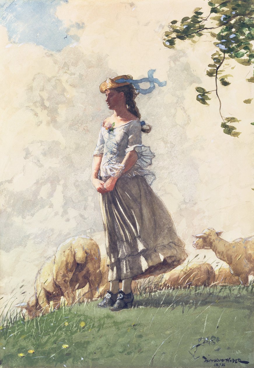 Fresh Air ، 1878 (مرحاض فوق فحم على ورق) بواسطة وينسلو هومر