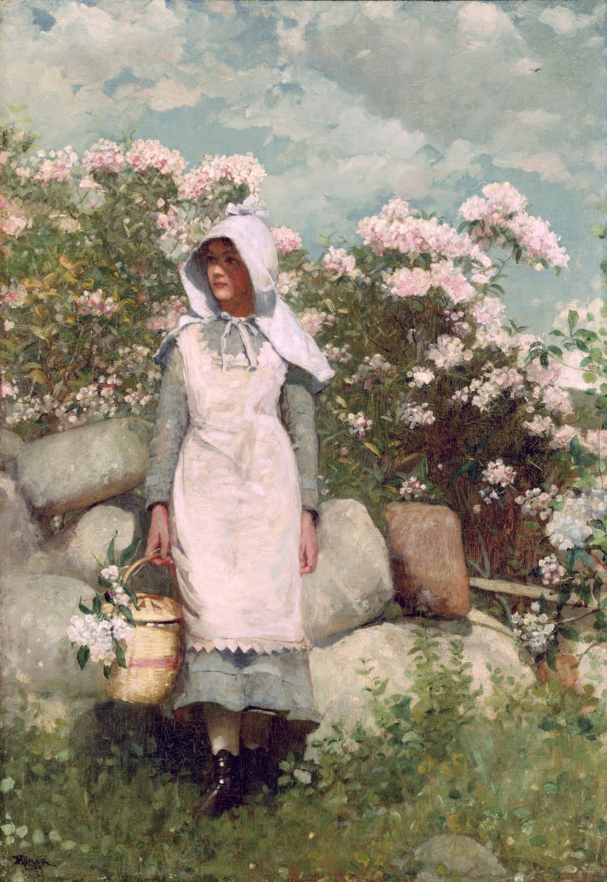 فتاة ولوريل ، 1879 بواسطة وينسلو هومر