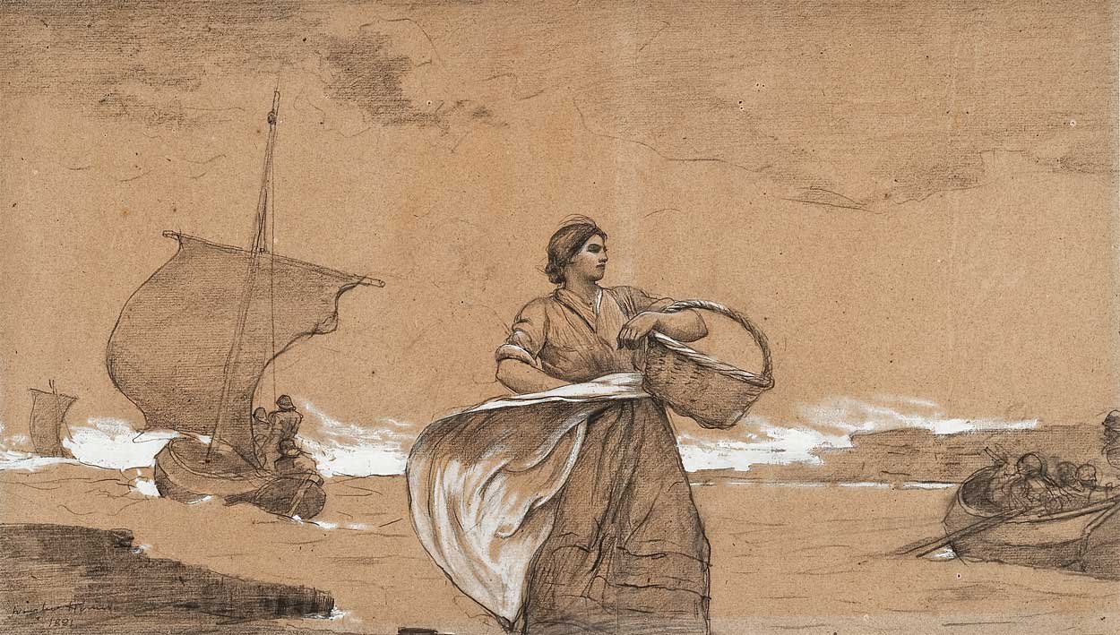 يوم عاصف ، Cullercoats بواسطة وينسلو هومر