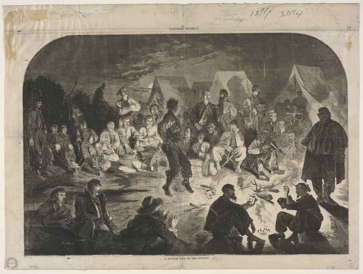 غرامة Bivouac على Potomac ، 1861. بواسطة وينسلو هومر