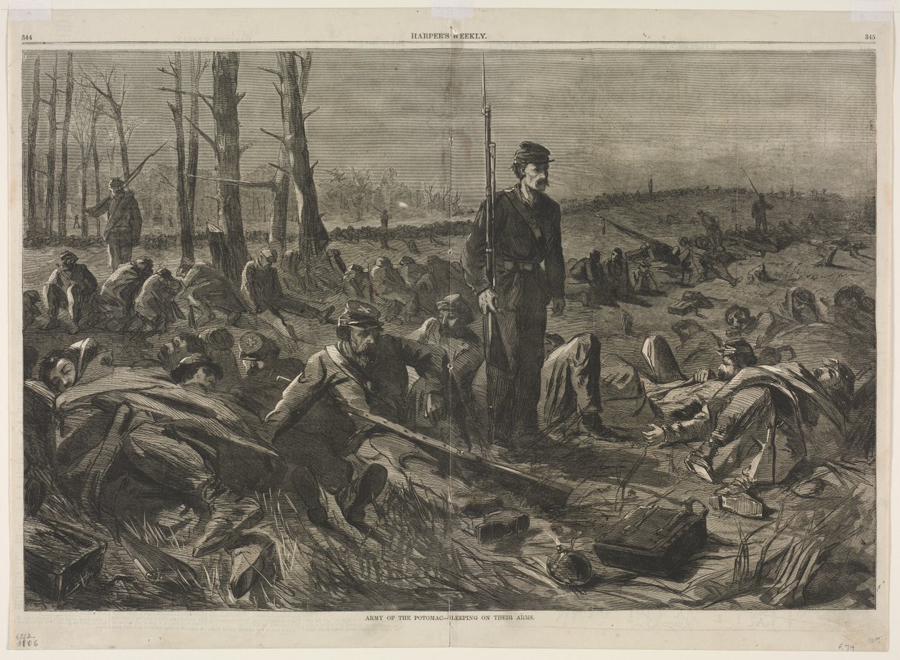 جيش othe Potomac - النوم على أذرعهم ، 1864. بواسطة وينسلو هومر