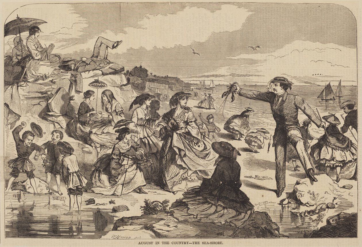 أغسطس في البلاد - شاطئ البحر ، تم نشره عام 1859. بواسطة وينسلو هومر