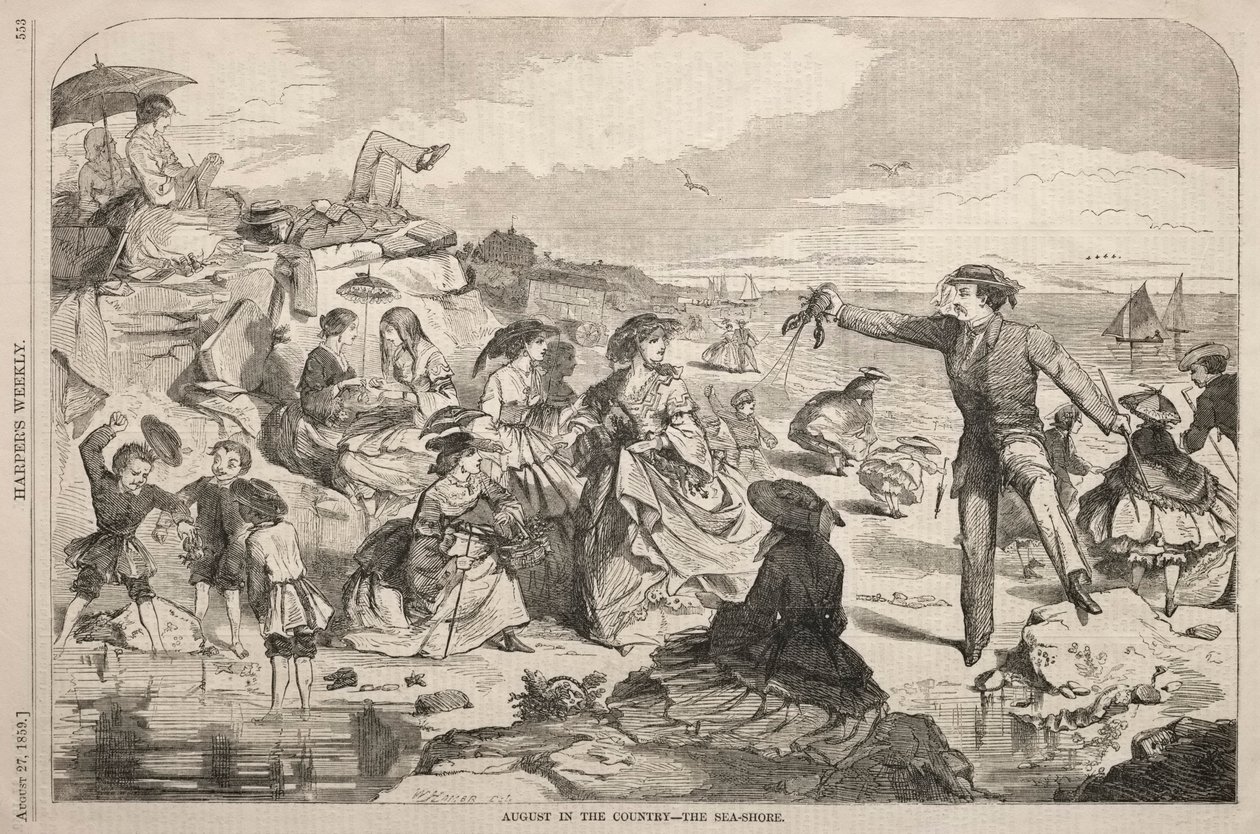 أغسطس في البلد - شاطئ البحر ، 1859. بواسطة وينسلو هومر