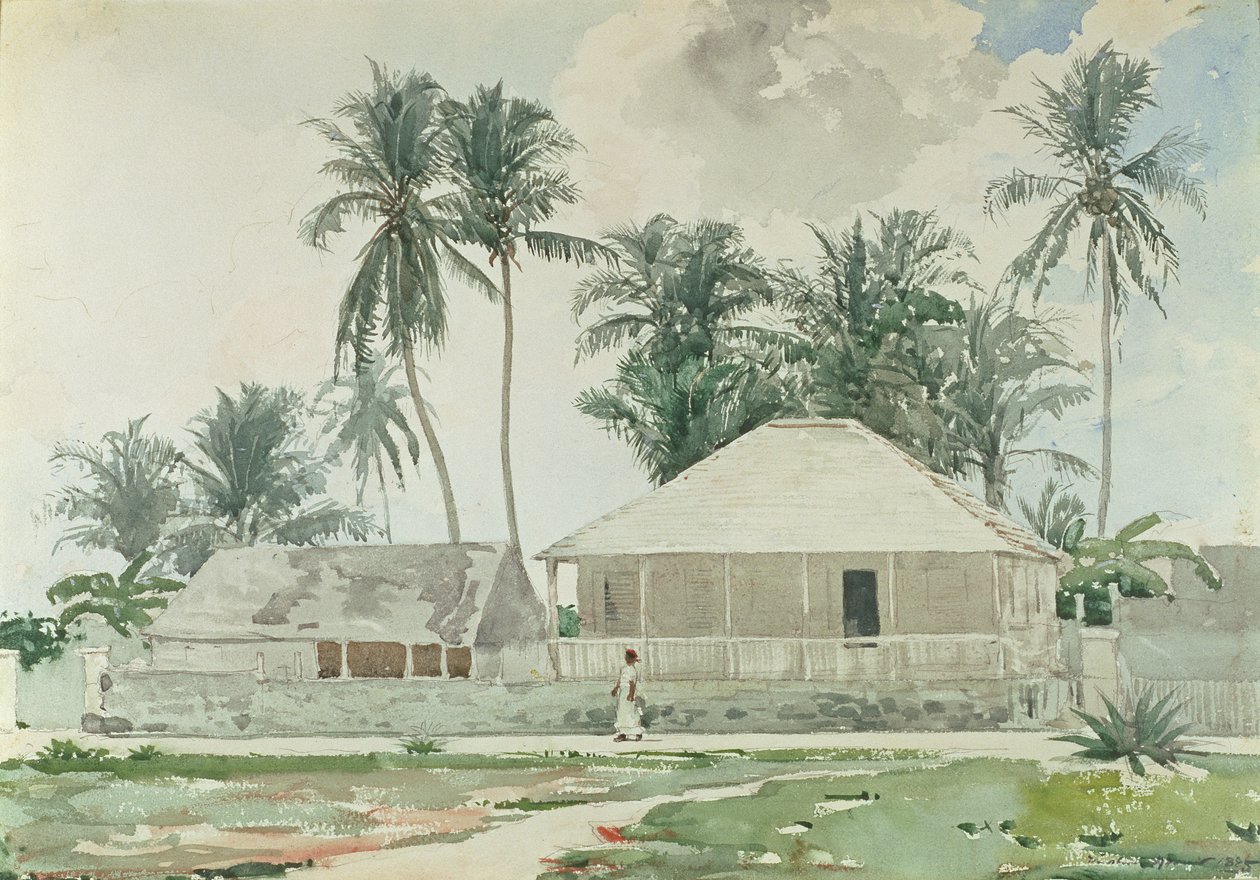 كابينة ، ناسو ، 1885 (مرحاض وقلم رصاص على ورق) بواسطة وينسلو هومر