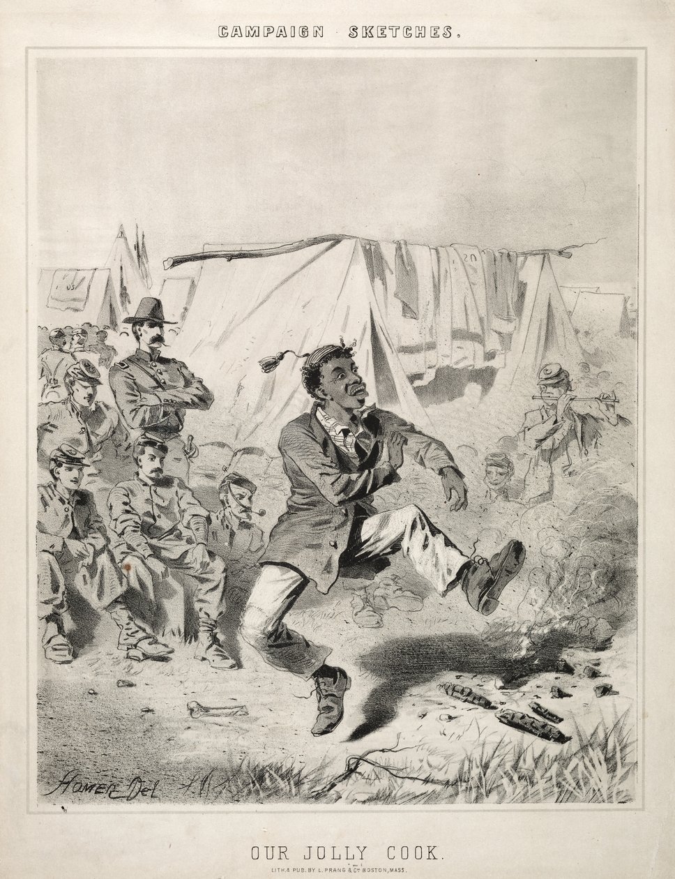 اسكتشات الحملة: كوكبنا جولي ، 1863. بواسطة وينسلو هومر