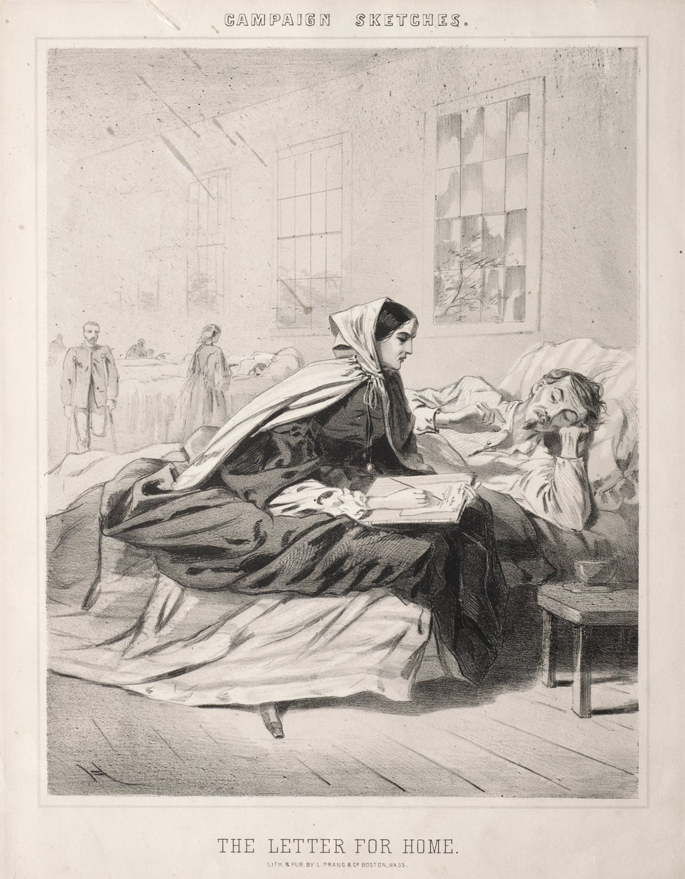 اسكتشات الحملة: رسالة المنزل ، 1863. بواسطة وينسلو هومر
