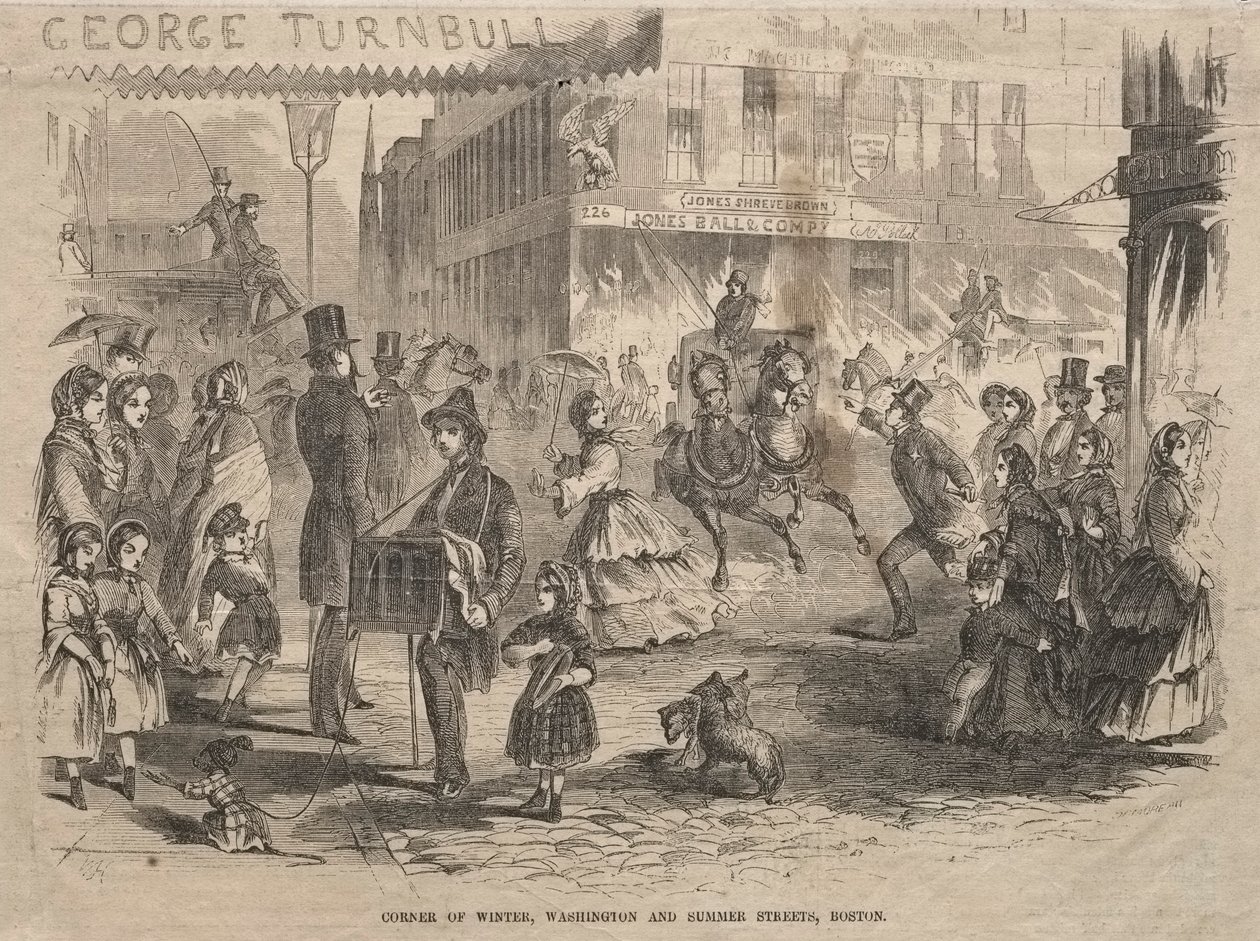 ركن الشتاء ، شوارع واشنطن وسمر ، بوسطن ، 1857. بواسطة وينسلو هومر