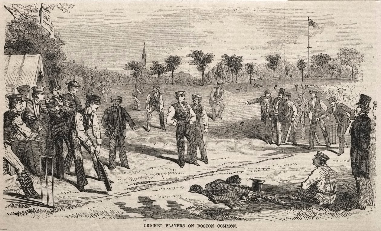 لاعبو الكريكيت في بوسطن كومون ، 1859. بواسطة وينسلو هومر