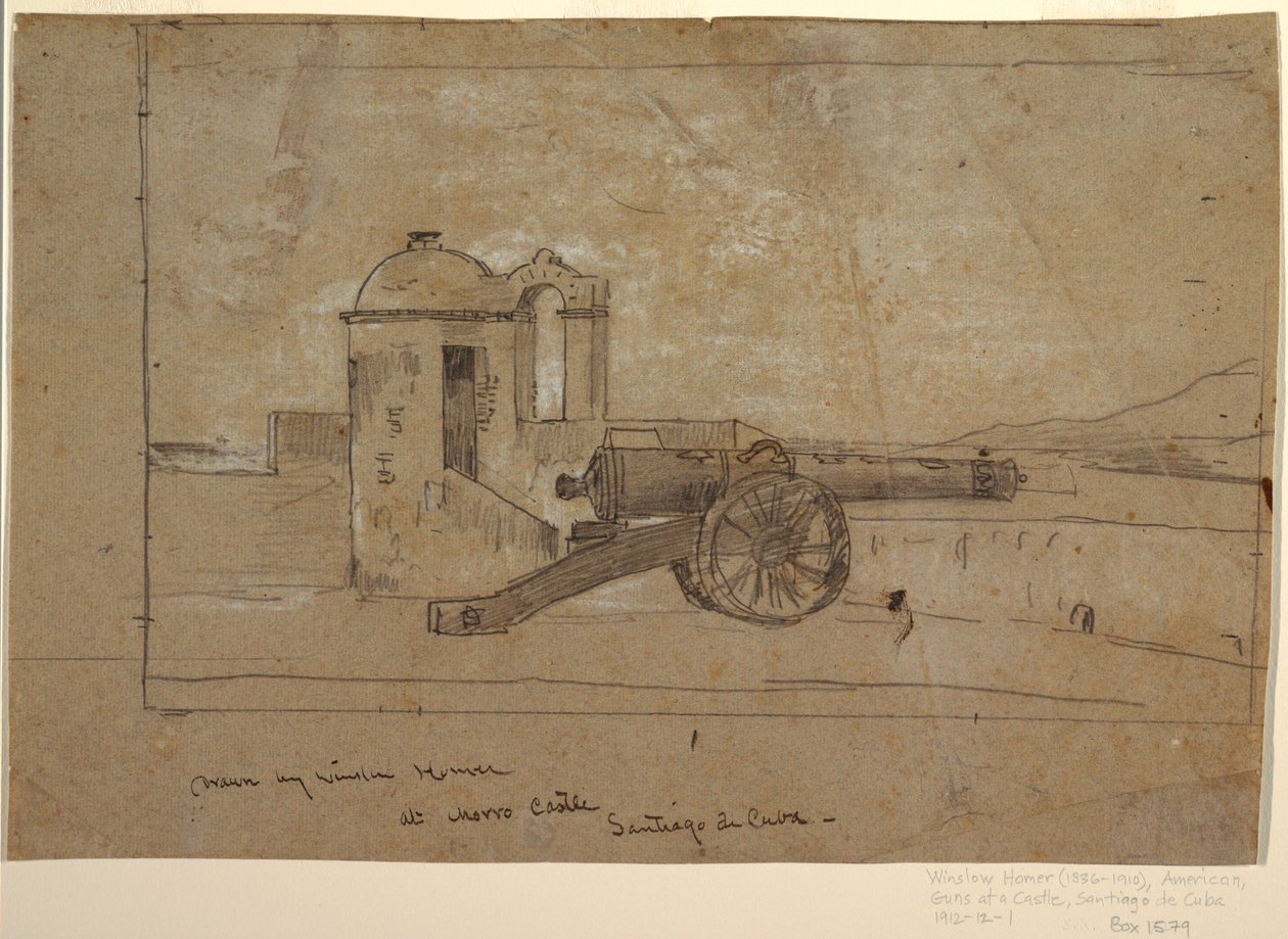رسم، دراسة لـ "كشاف، مدخل الميناء، سانتياغو دي كوبا، 1885 بواسطة وينسلو هومر