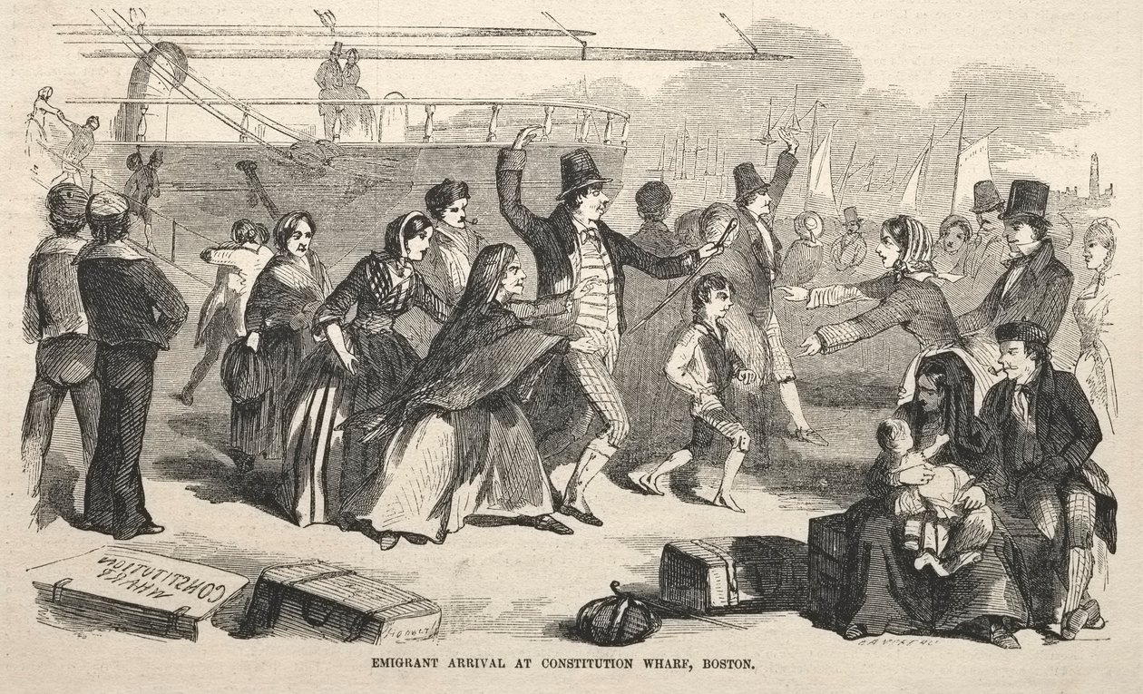 وصول المهاجرين إلى دستور الدستور ، بوسطن ، 1857. بواسطة وينسلو هومر