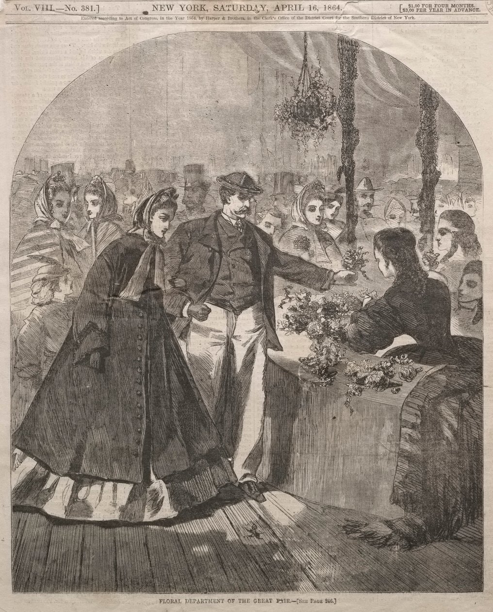 قسم الأزهار للمعرض الكبير ، 1864. بواسطة وينسلو هومر