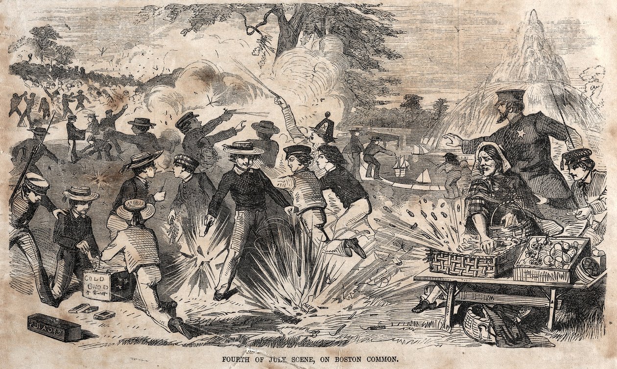 مشهد الرابع من يوليو ، على بوسطن كومون ، 1859. بواسطة وينسلو هومر