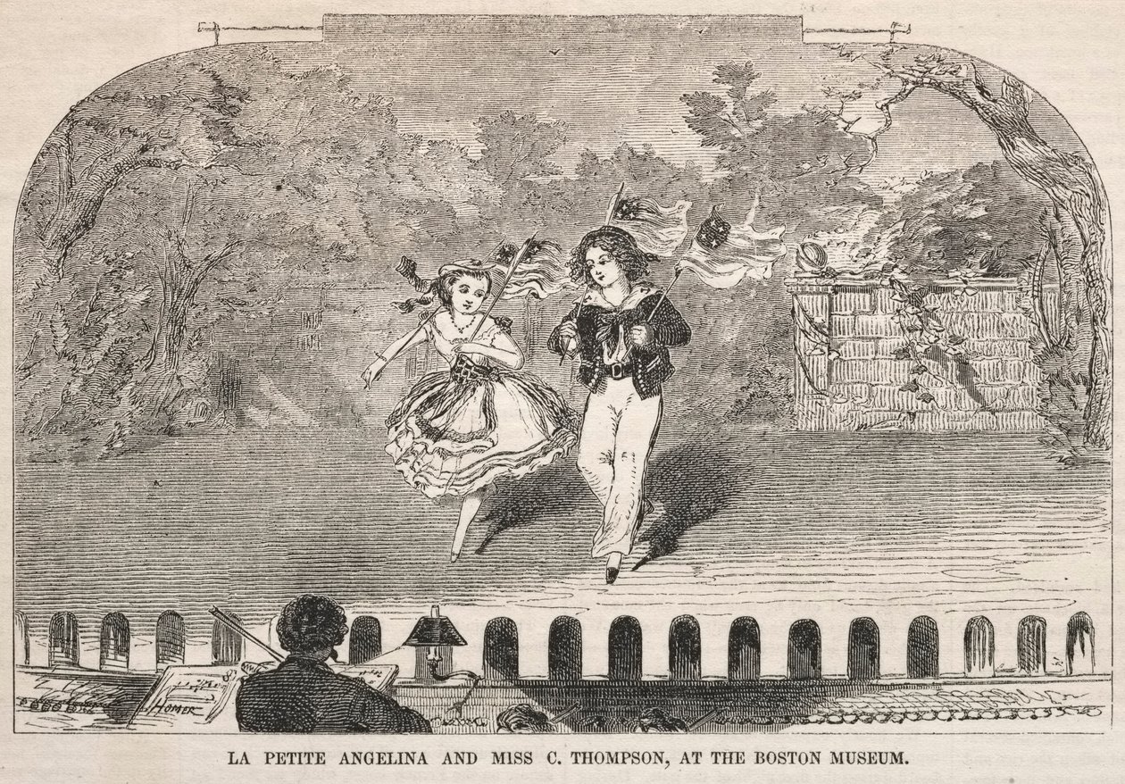 La Petite Angelina and Miss C. Thompson ، في متحف بوسطن ، 1859. بواسطة وينسلو هومر