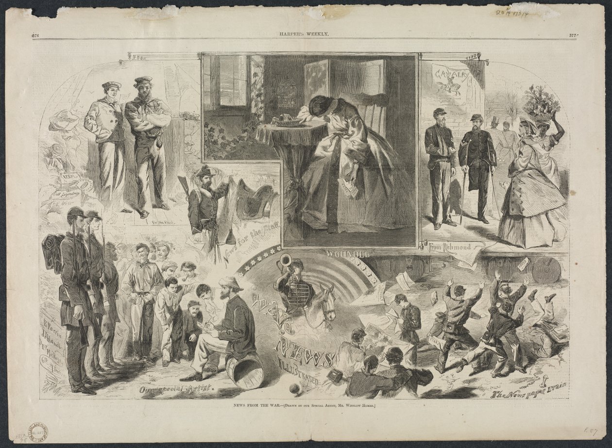 أخبار من الحرب ، 1862. بواسطة وينسلو هومر