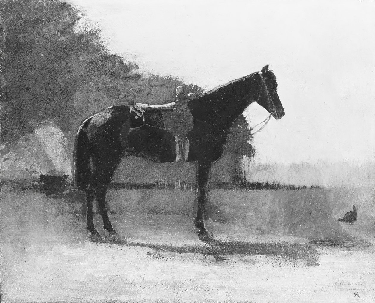 سرج الحصان في ساحة المزرعة ، كاليفورنيا. 1870-1875. بواسطة وينسلو هومر